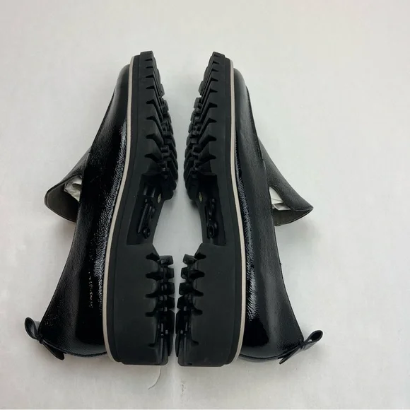 Paul Green Naomi‎ Platform Loafer Black Crinkled Patent US Size 9.5 Preppy NEW
